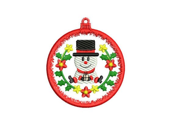 Snowman: A Festive, Floral Holiday Embroidery Design